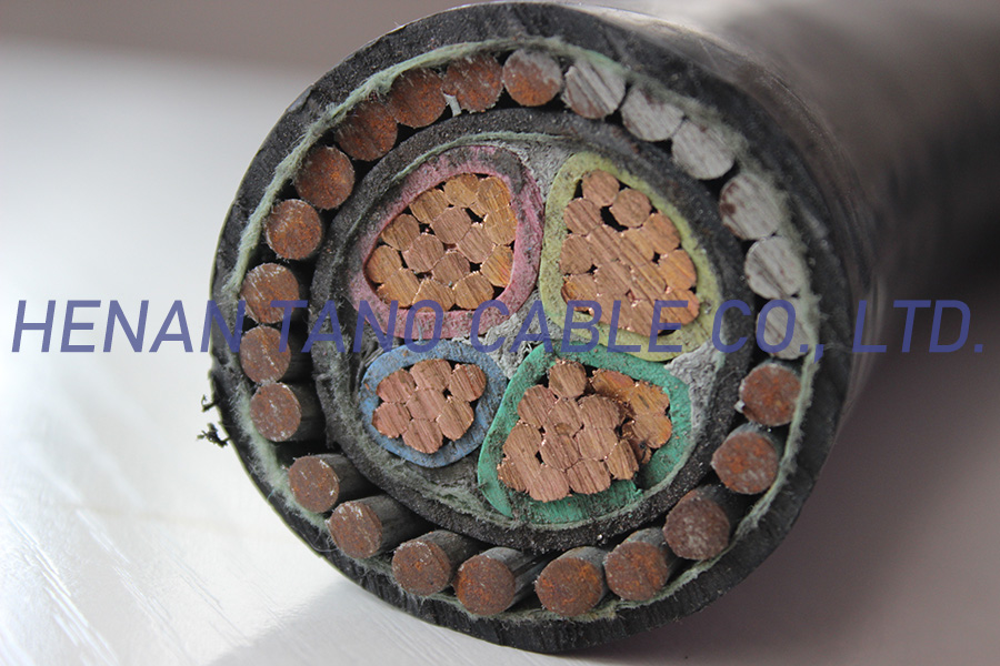 4*95mm medium voltage underground power cable 600/1000v low voltage copper